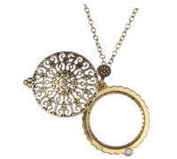 IMIKEYA Collier Vintage Alliage avec Pendentif Attrape-rêves Creux Chaîne Lisse Polie Accessoire Mode pour Femme Rétro Élégant pour Mariage et Fête