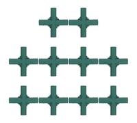 IMIKEYA Connecteur Croix PVC en Plastique Vert 10pcs pour Poteaux et Réseaux D'irrigation, Design Quatre Directions Haute Résistance pour Jardin et Serrage