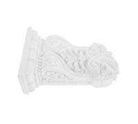 IMIKEYA Corbeaux Décoratifs Romains en Pu Sculpté Blanc, Supports Muraux Rustiques pour Décoration Intérieure, Consoles à Thème Européen, Taille Compacte 18,5 Cm, Usage Maison et Bureau