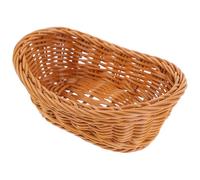 IMIKEYA Corbeille En Osier Rectangulaire 26 Cm Panier Ovale Tissé à La Main Pour Pâques - Fruits Et Légumes - Panier De Service Décoratif En Osier Naturel Pour Cuisine Et Maison