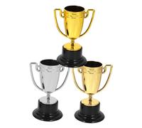 IMIKEYA Coupe Trophée en Plastique 3pcs pour Décoration Sûre et Jolie, Accessoires de Trophée pour Cérémonies Scolaires et Journées D'athlétisme