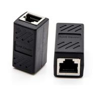 IMIKEYA Coupleur femelle-femelle en plastique noir 2 pièces connecteur réseau LAN pour extension câble Ethernet adaptateur câblage local pour maison et bureau