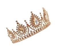 IMIKEYA Couronne Baroque pour Mariage et Anniversaire Diadème Chic Princesse Femme Accessoire Nuptial Brillant pour Robe de Mariée et Fête