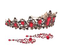 IMIKEYA Couronne de Cheveux avec Boucles D'oreilles Cristal pour Mariage Bijoux Fantaisie pour Mariée et Demoiselles D'honneur