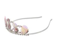 IMIKEYA Couronne de Princesse avec Perles Artificielles Tête et Durable Accessoire pour Fête Danniversaire Thème et Costume Sirène
