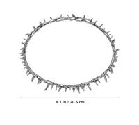 IMIKEYA Couronne d'Épines en Métal Argenté Ancien Léger Bandeau Couronne pour Femme Diadème de Déesse pour Soirées et Bals Masqués Accessoire Coiffure Médiéval Compact et Confortable