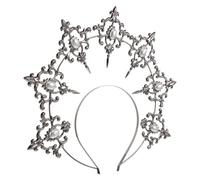 IMIKEYA Couronne Sainte Halo Bandeau Grec Vintage pour Accessoire de Fête Coiffe de Déesse avec Chaînes pour Cheveux Femme