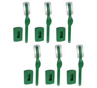 IMIKEYA Couteaux à Inox 6 Pièces Vert Lame Courbée Ustensiles pour Boulangerie et Découpe de Pâte à