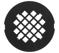 IMIKEYA Couvercle de Drain Rond en Acier Inoxydable avec Grille Carrée et Vis, Plaque D’évacuation de Salle de Bain Noire, Crépine Anti-cheveux Évier, Filtre de Drainage Solide pour Salle