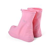 IMIKEYA Couvre-Chaussures Garçon Fille Imperméables Réutilisables avec Fermeture Éclair Semelle Antidérapante Durable Protection Pluie et Boue XL Rose Légers et Pratiques pour Sorties