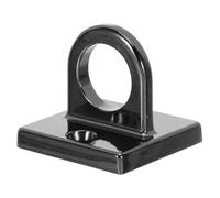 IMIKEYA Crochet Mural Robuste en Métal Noir pour Système de Cordes de Séparation Plaque Murale Anneau de Fixation Gestion des Files D’Attente en Hôtels et Lieux Publics