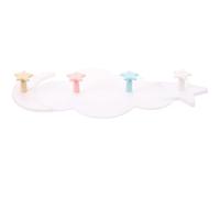 IMIKEYA Crochets Muraux en Bois de Nuage Gris sans Perçage Organisateurs Décoratifs pour Vêtements et Paquet Accessoires Muraux Pratiques pour Chambre d'Garçon et Filles Décoration