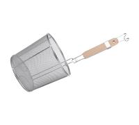 IMIKEYA Cuillère Écumoire Inox avec Mailles Fines et Manche Passoire à Pâtes Multifonction pour et Professionnelle pour Filtrer Nouilles Fritures et Épicées Crochet Suspendu pour