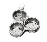 IMIKEYA Cuiseur à Œufs Panier Vapeur Trois Grilles en Acier Inoxydable pour Cuisson Multiple D'œufs, Ustensile Cuisine pour Petit-déjeuner Sain