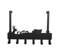 IMIKEYA de Porte Arrière Étagère de Rangement sans Perçage Noir Facile à Installer pour Paquet et Vêtements Toute Pièce Maison