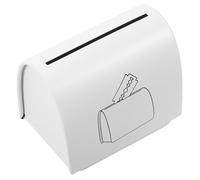 IMIKEYA de Rangement Métallique Blanche pour Lames de Rasoir Conteneur à Déchets de Rasage Solide Étui Compact pour Salle de Bain Organiseur Pratique pour Lames et Petits Accessoires