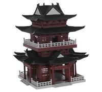 IMIKEYA Décoration de Jardin Zen Japonaise en Plastique Pagode Miniature pour Aquarium et Micro Paysage, Ornement de Bureau au Style Asiatique Classique