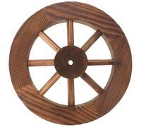 IMIKEYA Décoration Murale Décoration Rustique Vintage Beige en Bois de Roue de Chariot Installation Simple pour Maison et Présent de Pendaison de Crémaillère