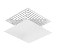IMIKEYA Déflecteur D'air Carré Écran de Protection en Fer et Tissu Protège du Vent Direct, Installation Facile pour Climatiseur Central pour Ventilation Plafond pour Fête Estivale