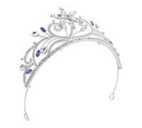 IMIKEYA Diadème Couronne de Noël en Alliage Strass Scintillants, Serrage-tête Cristal Léger pour Accessoires de Cheveux, Tiare de Fête Élégante pour Mariage, Bal, Enterrement de Vie
