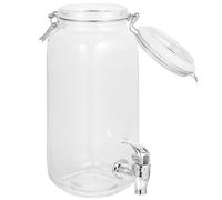 IMIKEYA Distributeur de Boissons Verre Sealed Can avec Robinet Abs Baril Verre pour Jus Vin et Boissons Fraîches Récipient Étanche pour Conservation Longue Usage Cuisine et Fêtes