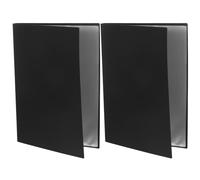 IMIKEYA Dossiers de Classement A4 Noirs 2pcs en Pp Étanches Design Portable pour Organiser Feuilles de Rangement et Porte-pages de Notes de Musique pour Études et Voyage