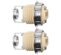 IMIKEYA Douille Filetée En Céramique G9 2 Pièces Support De Lampe G9 En Porcelaine Avec Anneau D'abat-Jour En Métal Douille D'ampoule À Visser Remplacement Pour Ampoule LED Halogène