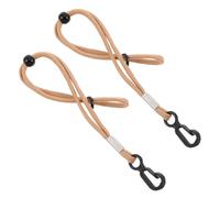 IMIKEYA Dragonnes de Ski Réglables en Polyester Léger pour Adultes Unisexes, Lanières Pratiques pour Activités de Sports d'hiver et Snowboard, 1 Paire Kaki