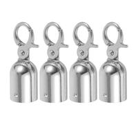 IMIKEYA Embouts de Corde en Acier Inoxydable avec Crochet, 4pcs, Butée de Fin de Corde pour Barrières de Sécurité, Installation Facile, Usage Polyvalent