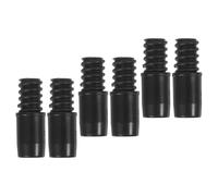 IMIKEYA Embouts de Poignée Filetés pour Réparation et Adaptation de Balai 6pcs en Plastique Noir Compatibles Tube de 22mm, pour Nettoyage Domestique et Commercial