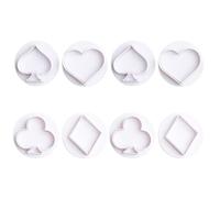 IMIKEYA Emporte-pièces Facile à Utiliser en Plastique 8 Pièces Forme Cartes à Jouer pour Décoration de Gâteaux pour et Pâtisserie et Pâtisserie