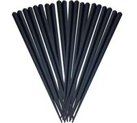 IMIKEYA en Plastique Réutilisables Hexagonales Noires 10 Paires de Résistantes à L'usure , pour Soupes de Nouilles et Dîners Asiatiques