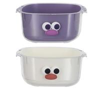 IMIKEYA Ensemble 2pcs Panier Égouttoir à Fruits à Double Couche en Pet et Pp, Bol Compact et Raffiné Cuisine et Salon, Bol Passoire Multifonctionnel Économiseur D'espace