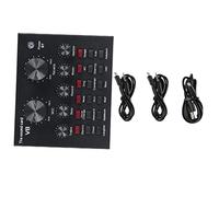 IMIKEYA Ensemble Complet Microphone à Condensateur Carte Son Externe Noire en Métal, Mixeur Audio Mobile pour Diffusion en Direct et Enregistrement Musical Intelligente du Bruit