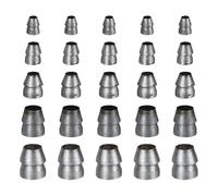 IMIKEYA Ensemble de 25 Coins Ronds en Fer Argenté pour Marteau, Multi-Fonctionnels et Faciles à, pour Fixation et Installation Robuste