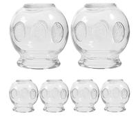 IMIKEYA Ensemble de 6 Ventouses en Verre Épaisses pour Thérapie par Ventouses, Tasses de Massage Solide, Forte Succion, Usage Maison, Accessoires de Bien-être Musculaire, Massage Corporel