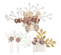 IMIKEYA Épingles à Cheveux Décoratives Forme De Fleur Peignes à Lateraux Accessoires De Coiffure De Mariage Pour Femmes Ornements De Cheveux Époustouflants