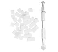 IMIKEYA Éponges à Ongles Dégradées Mini 100 Pcs Blanches avec Boîte de Rangement et Pince Applicateurs Cosmétiques Polyvalents pour Manucure Nail Art et Maquillage Visage