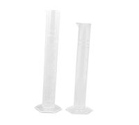 IMIKEYA Éprouvette Graduée Professionnelle en Plastique Lot de 2 Cylindre de Mesure Stable Échelle Claire Accessoire de Laboratoire Usage Scolaire et Scientifique