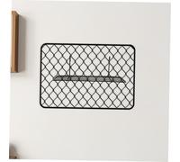 IMIKEYA Étagère Droite en Fil Métallique Noir 25x10 Cm Panier De Rangement Murale Support De Panier Grille Photo Cuisine Placard Salle De Bain