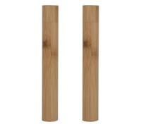 IMIKEYA Étui à Brosses à Dents de Voyage en Bambou 2pcs, Support de Rangement Pratique et Naturel pour Brosse à Dents Électrique ou Manuelle, pour Déplacement Extérieur