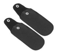 IMIKEYA Étui à Harmonica pour 2 Harmonicas Noir en Cuir Synthétique Portable Léger et Compact , Boîte de Rangement Pratique pour Transport Facile
