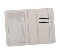 IMIKEYA Étui Portefeuille de Passeport en Cuir PU Sublimé Blanc et Gris, Protection Solide, Titulaire Cartes et Permis, Accessoire Voyage Pratique pour Adultes, Format Compact et Léger