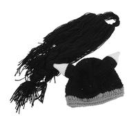 IMIKEYA Extensions De Barbe Bonnet Viking Avec Barbe Bonnets Tricotés Pour Hommes Farfelu
