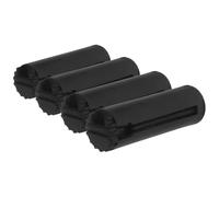 IMIKEYA Extrémité de Sangle Rétractable 4pcs Noir en ABS pour Barrière de Sécurité Utilisation Polyvalente en Bureaux et Espaces Publics
