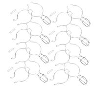 IMIKEYA Fermeture Métallique pour Bocaux en Verre, Joint de Bocaux, Boucle de Verrouillage en Acier Inoxydable, 10 Pièces, Argenté, pour Rangement Cuisine Plusieurs Styles