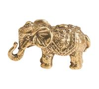 IMIKEYA Figurine Éléphant en Laiton Vintage, Décoration Animale de Bureau, Sculpture Artisanale en Laiton, Ornement Créatif, Décoration Feng Shui pour Intérieur, Statuette Décorative