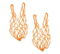 IMIKEYA Filet à Légumes pour Poulet en Corde Orange 2pcs, Panier Suspendu Facile à Nettoyer pour Cage à Poulets, de Recherche de Nourriture Pratique