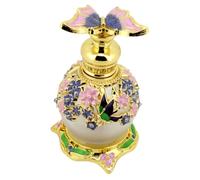 IMIKEYA Flacon de Parfum Rechargeable en Verre de 15ml, Léger et Élégant Alliage pour Huiles Essentielles, Commodes et Présents Raffinés