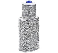 IMIKEYA Flacon de Parfum Vide 3ml en Verre Métallique, Style Rétro | Recharge Facile, Format Compact pour Paquet, Usage Salon, Huiles et Lotions, Finition Argentée Élégante